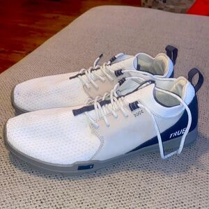 True Mens Golf Shoes Size 11 Light Stain on Toe Colors White Purple Grey